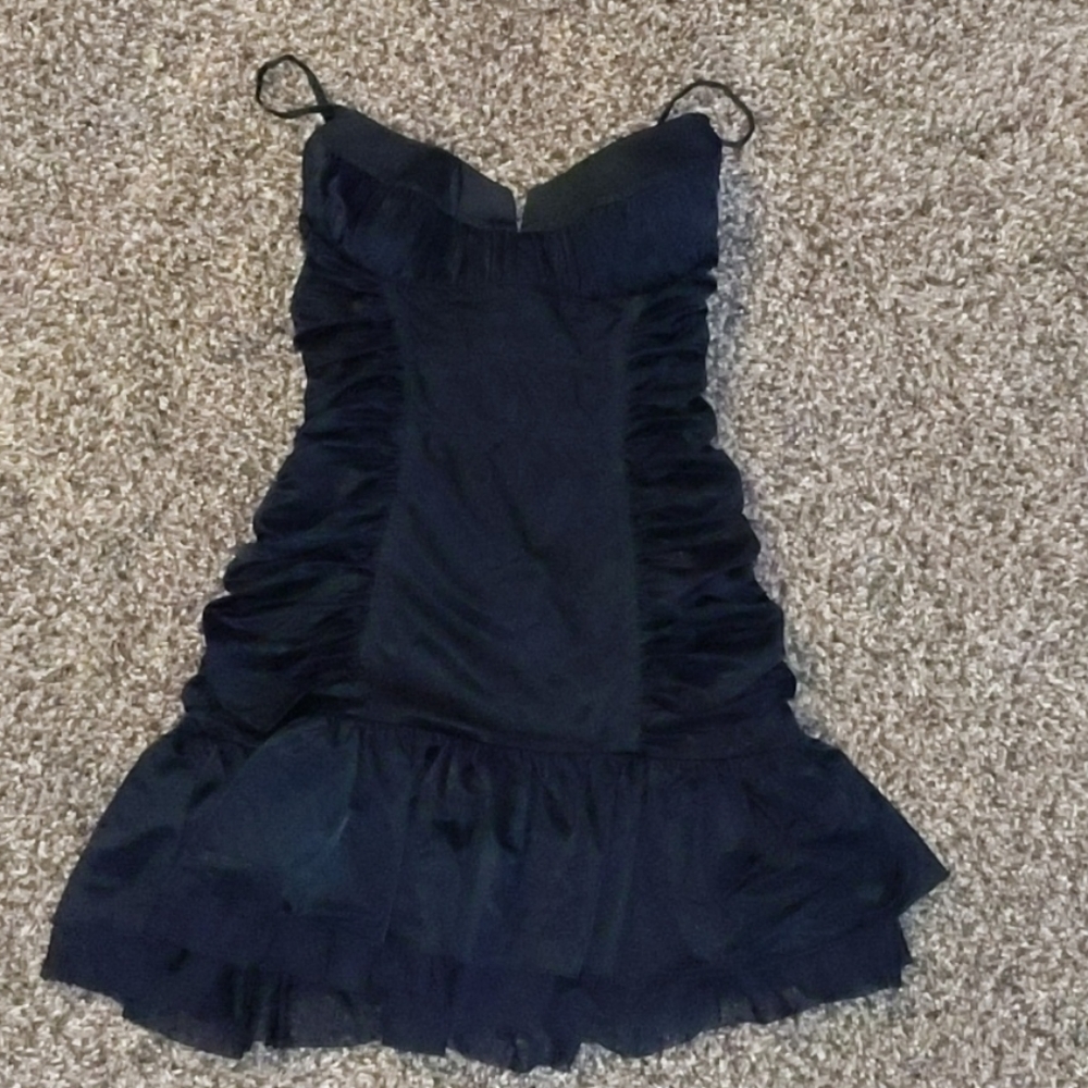 Black satin party dress sz medium